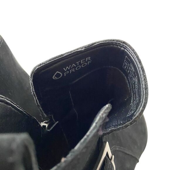 Vionic Sienna Waterproof Black Ankle Boots Buckle Side Zip in Size 6 - Picture 9 of 12